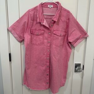 Pink Denim Dress